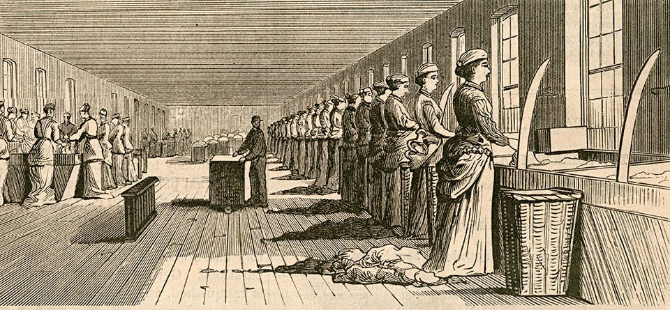 lumpsortering pappersbruk 1880 usa